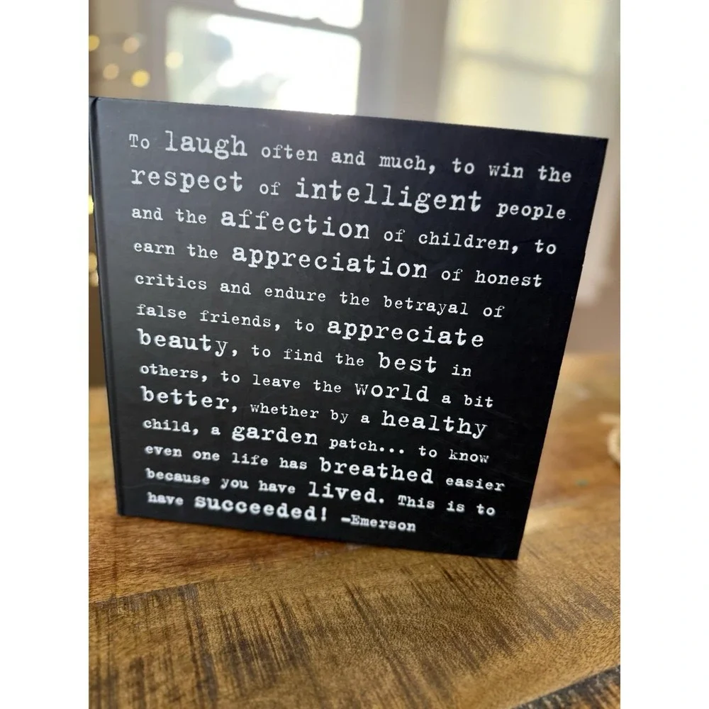 Quotable‎ Photo Album Black Excellent Emerson Success Quote Spiral Bound